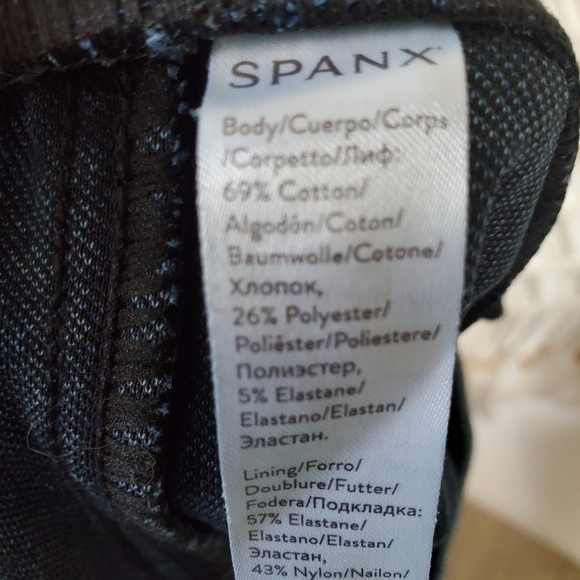 Spanx Jean-ish Denim High Rise Back Pocket Stretch Leggings Size L - Picture 5 of 8